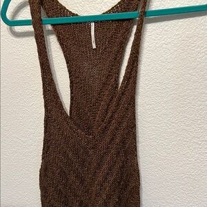 Free people brown Knit Sleeveless Top